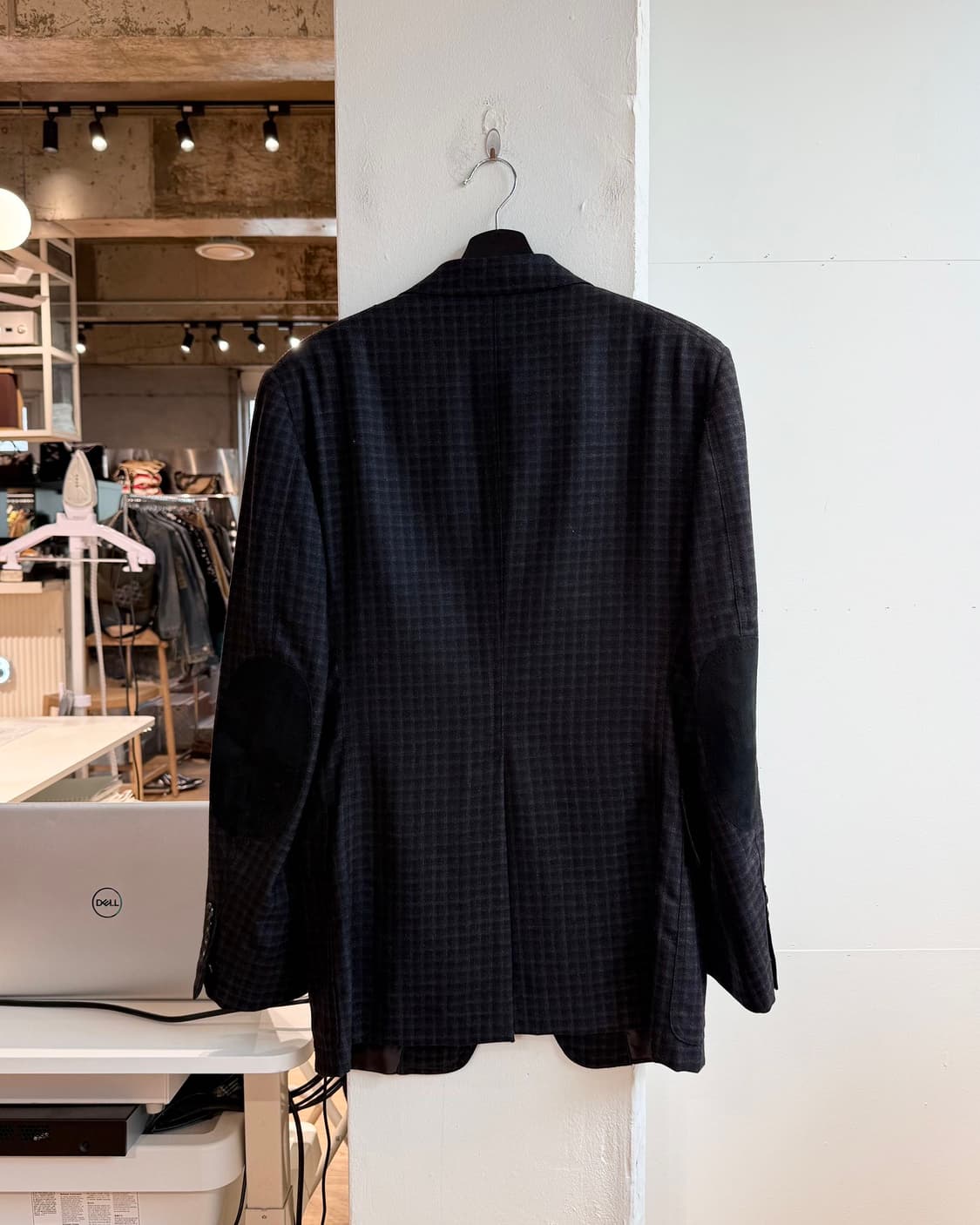톰포드 블랙 윈도우페인 체크 패턴 울 블레이저 자켓  상품이미지7