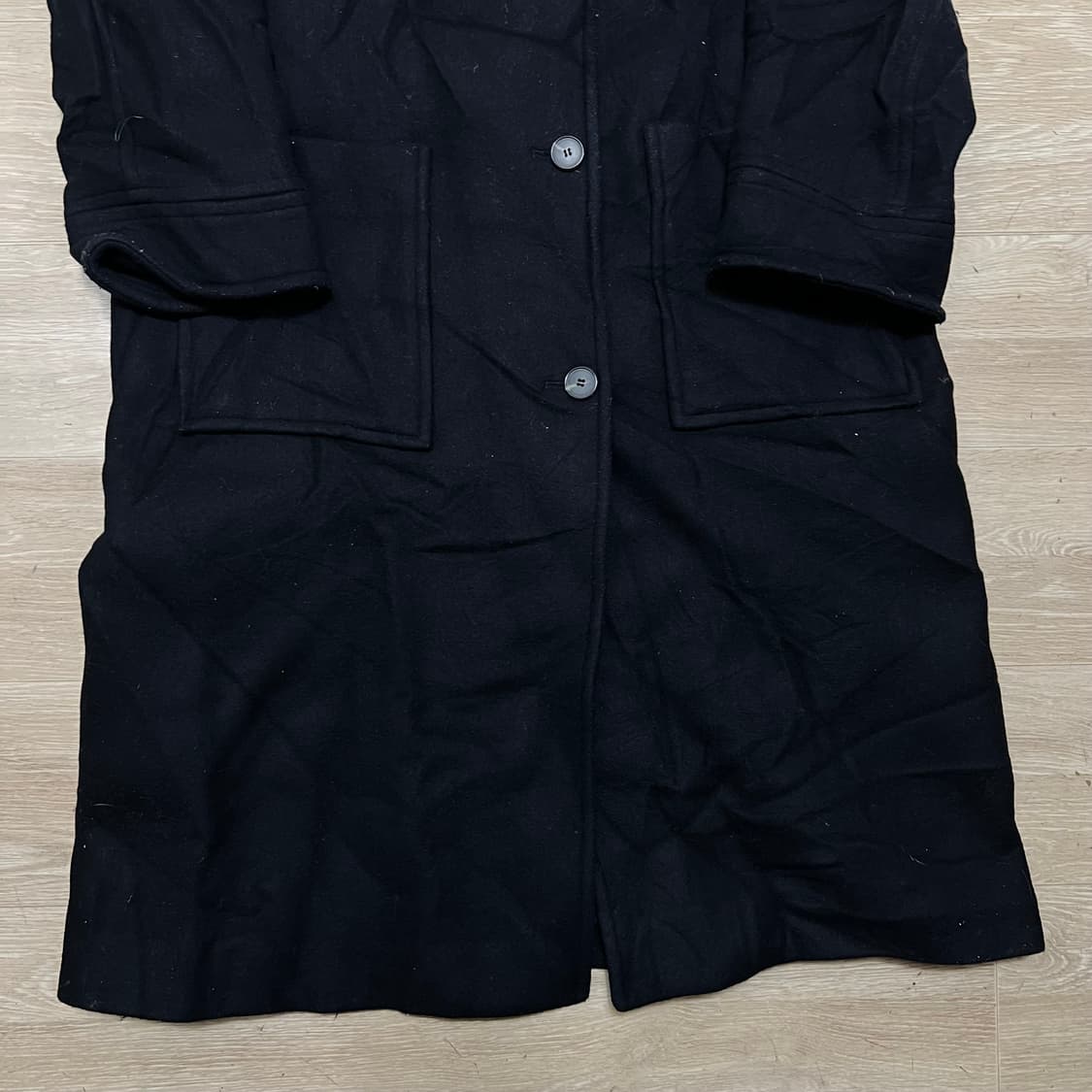 스튜디오 톰보이 여성 롱 싱글코트 [블랙] 80-90-160 상품이미지3