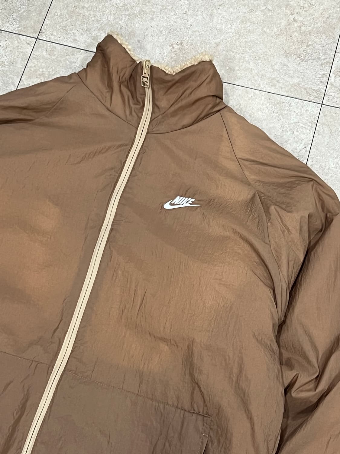 (3XL) 나이키 리버시블 빅 스우시 풀 집 자켓 헴프 화이트 상품이미지8