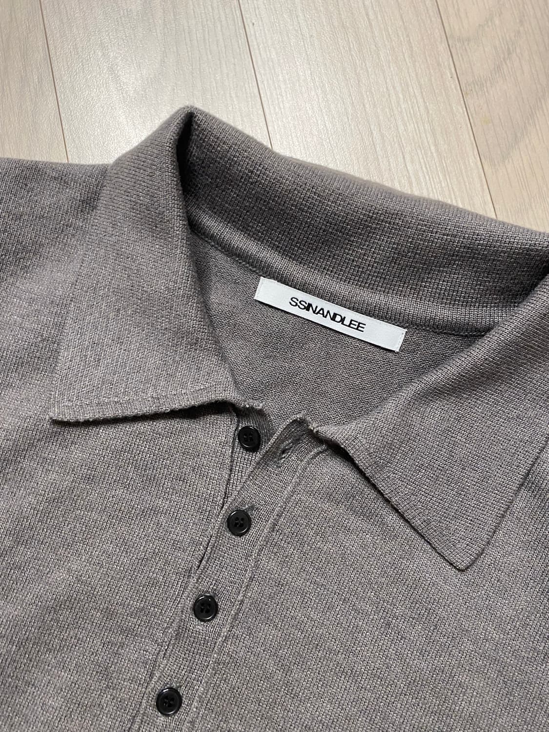 (m) 신앤리 루어 니트 폴로 셔츠 그레이 상품이미지6