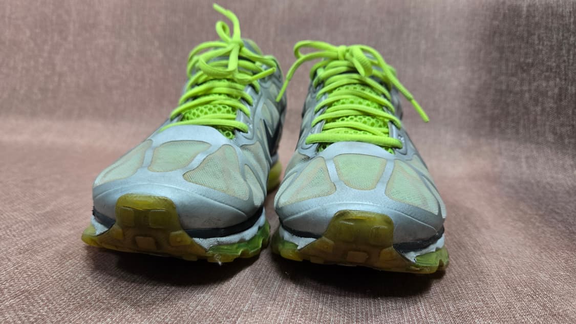 나이키275mm-  에어 맥스 멘스 45 메탈릭 실버 네온 볼트 그린 상품이미지4