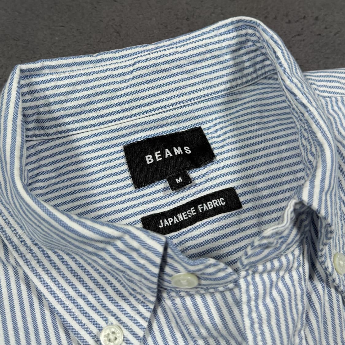 Beams 빔즈 스트라이프 반팔 셔츠 상품이미지3