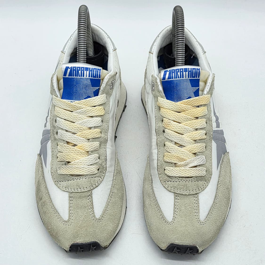 골든구스 우먼스 나일론 어퍼 스타 마라톤 스니커즈 흰/은 (38) 상품이미지4