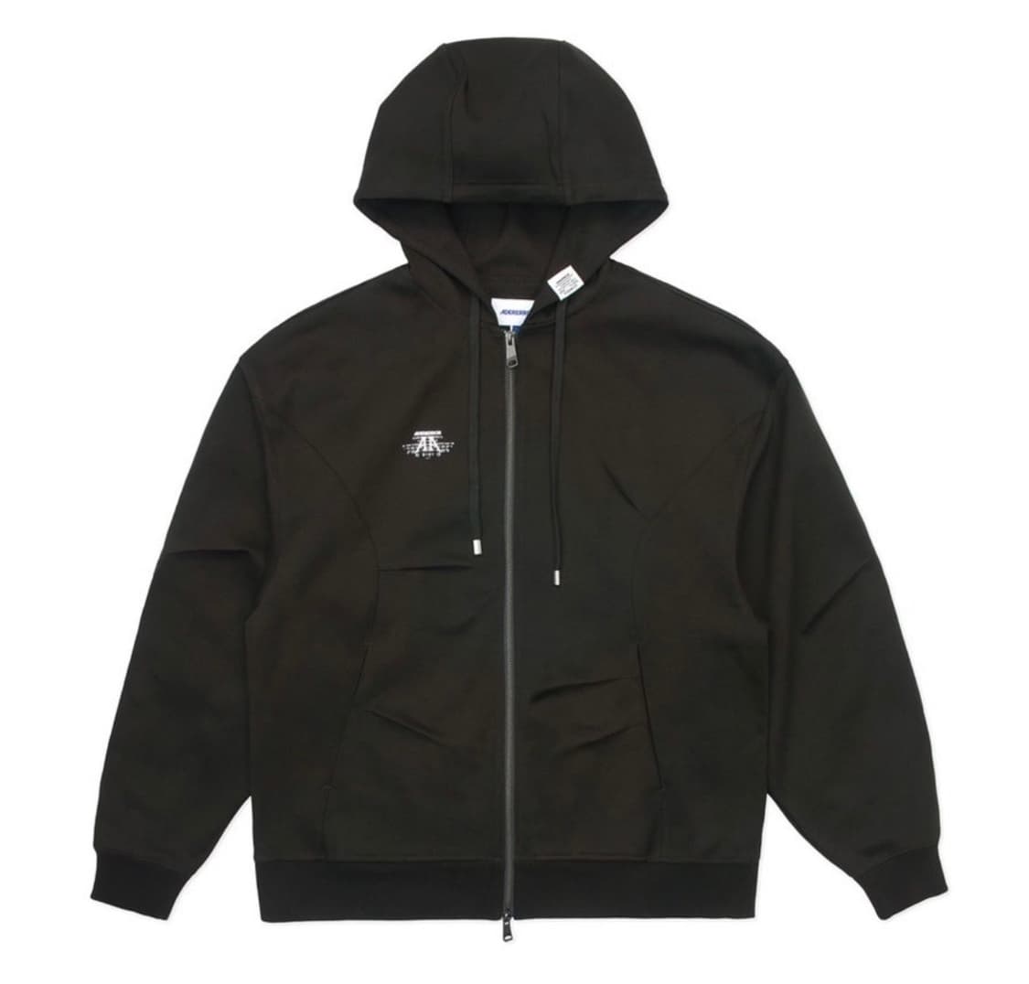 아더에러 놀크 로고 후드집업 카키 주우재 착용 상품이미지2