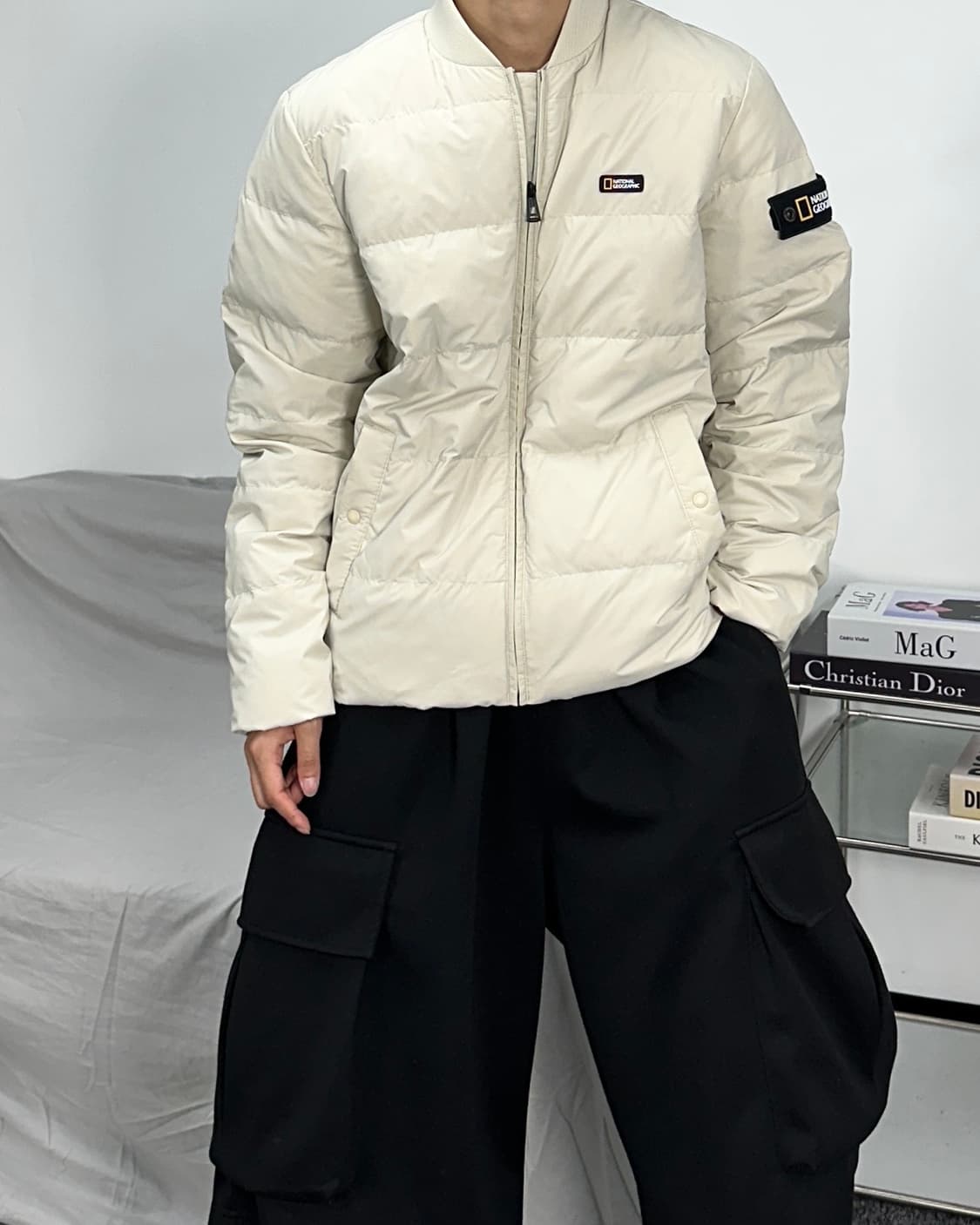 네셔널 지오그래픽 와펜 덕다운 경량패딩 M 상품이미지2