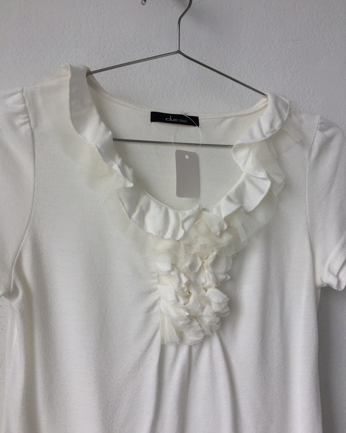 Frill trimming t shirt 상품이미지3