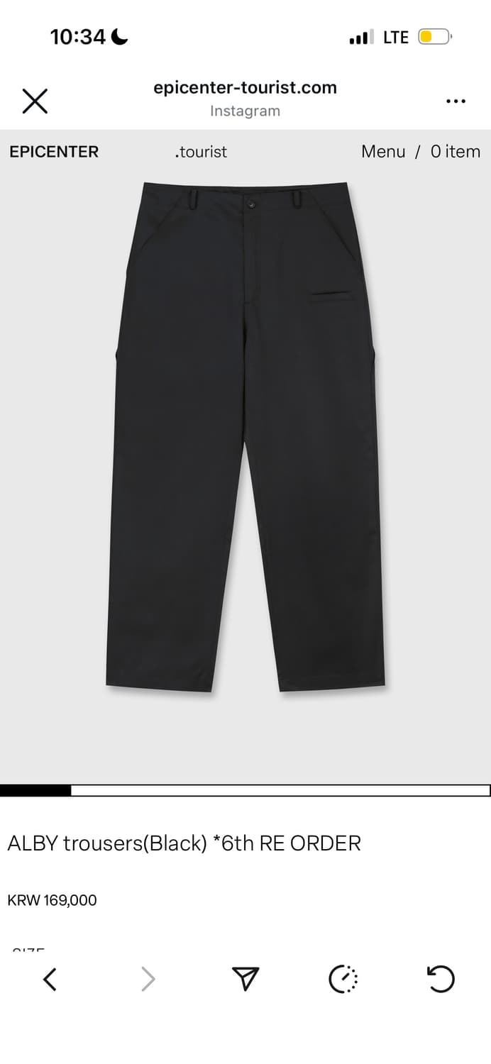 에피센터 ALBY 트라우져 L사이즈 상품이미지1