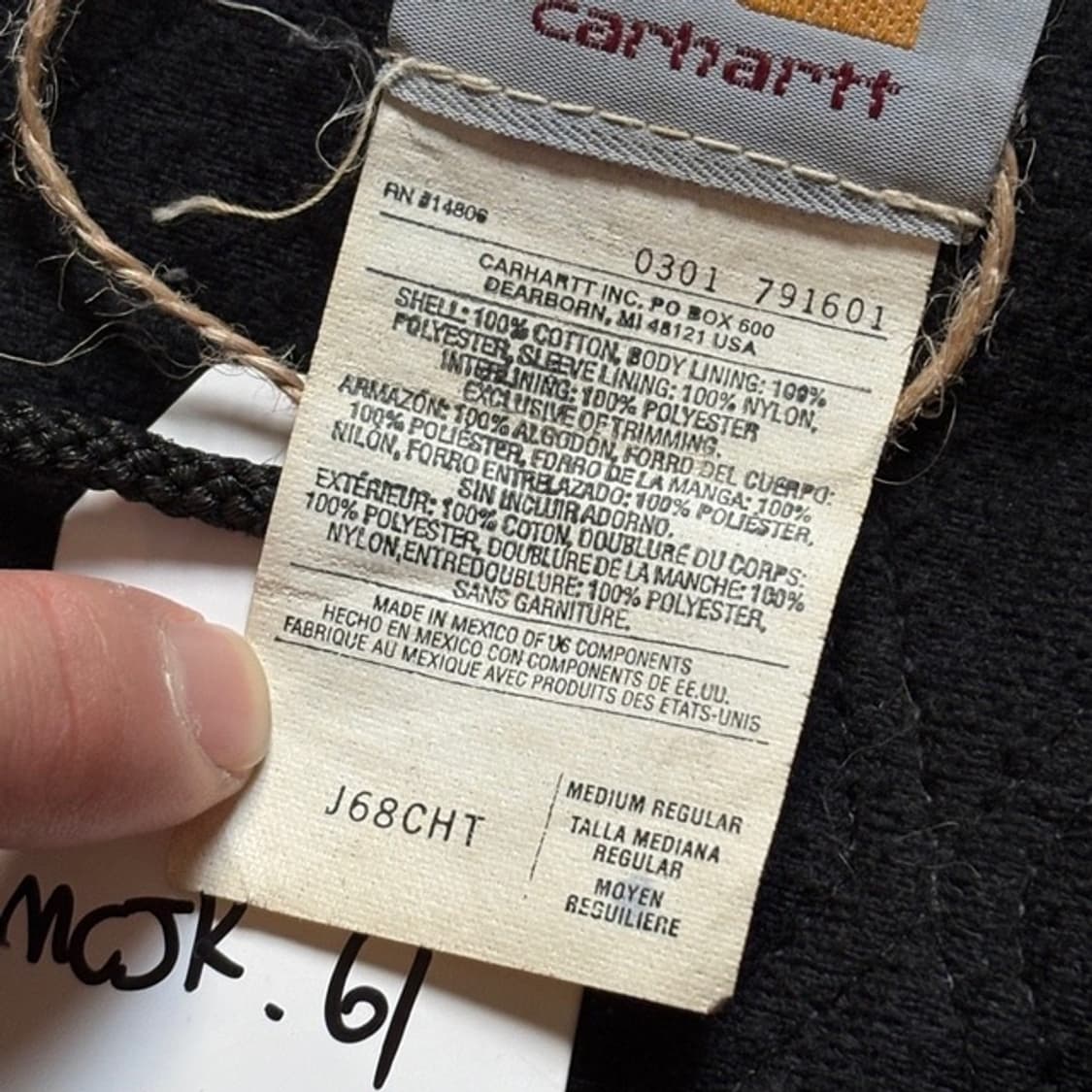 Carhartt J68 CHT Duck Active  Jacket 상품이미지6