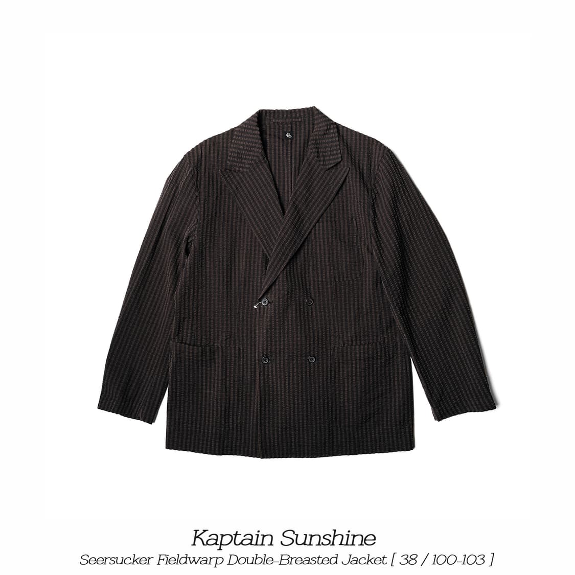 캡틴선샤인 씨어서커 더블 브레스티드 자켓 38사이즈(100-103)사이즈 상품이미지1