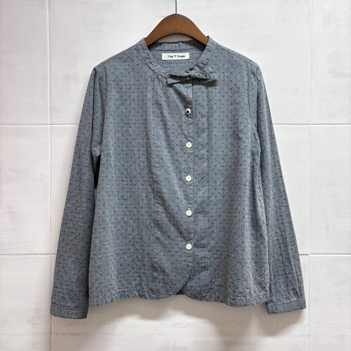 T'bis studio 코튼 리본 블라우스 JPN 상품이미지1