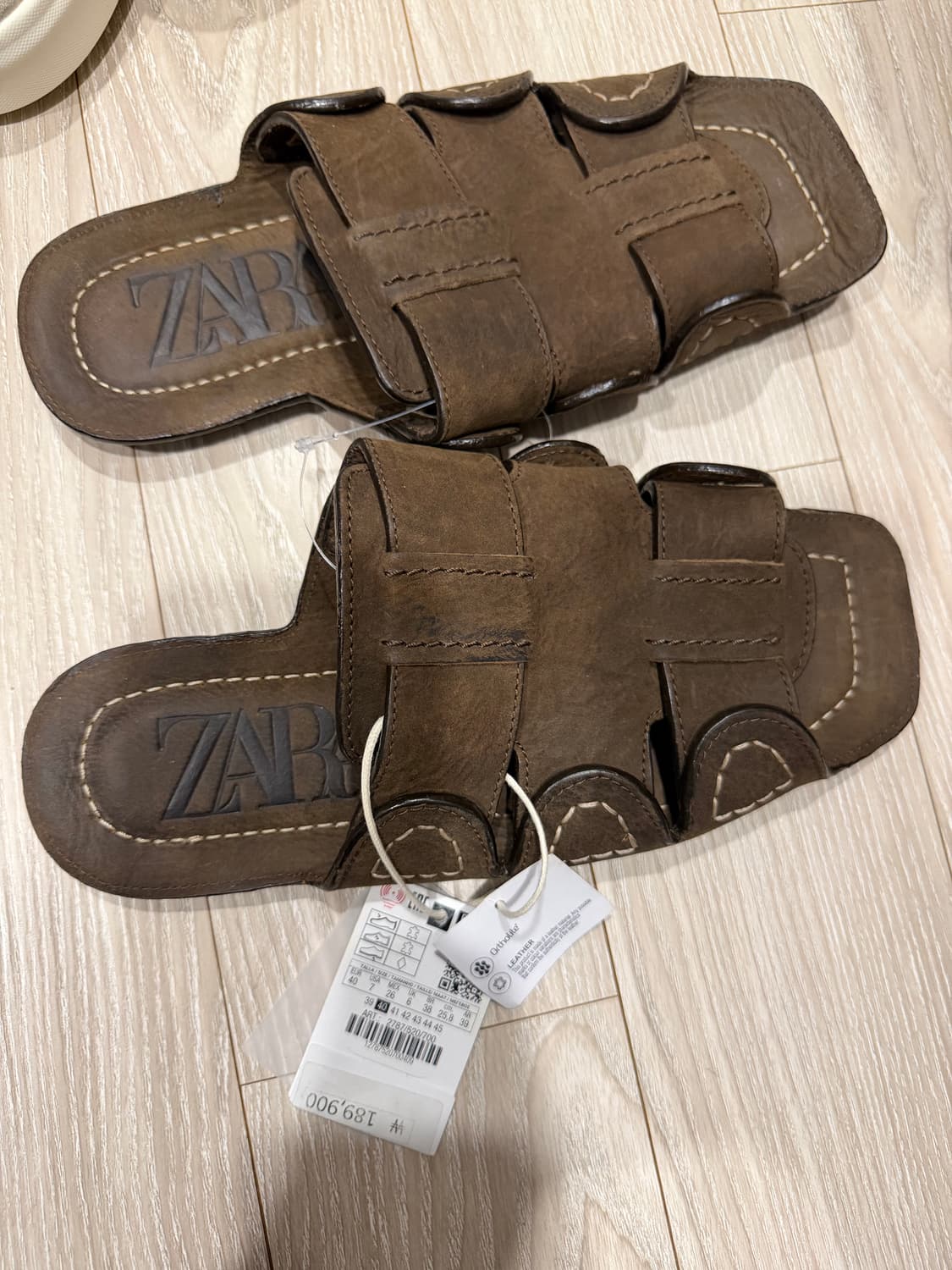 자라 2025SS 레더샌들 스트랩 리미티드 에디션 브라운 상품이미지2