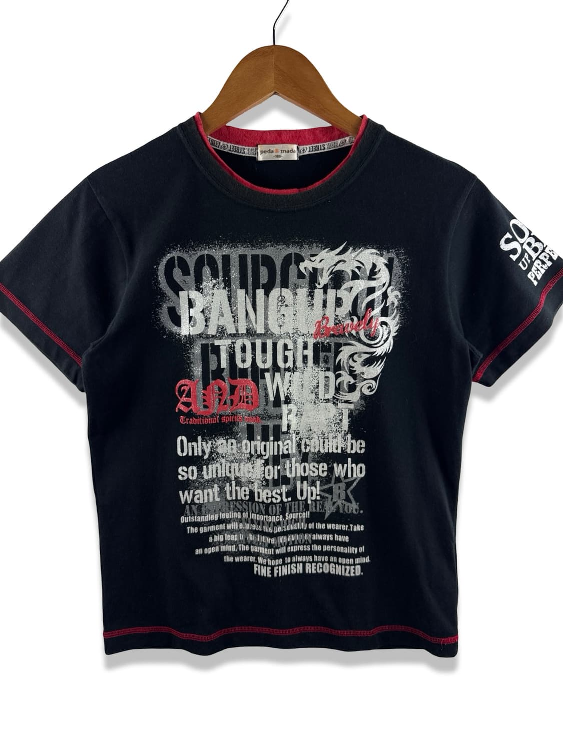 JPN Y2K 오리엔탈 용 레터링 반팔티3042 상품이미지1