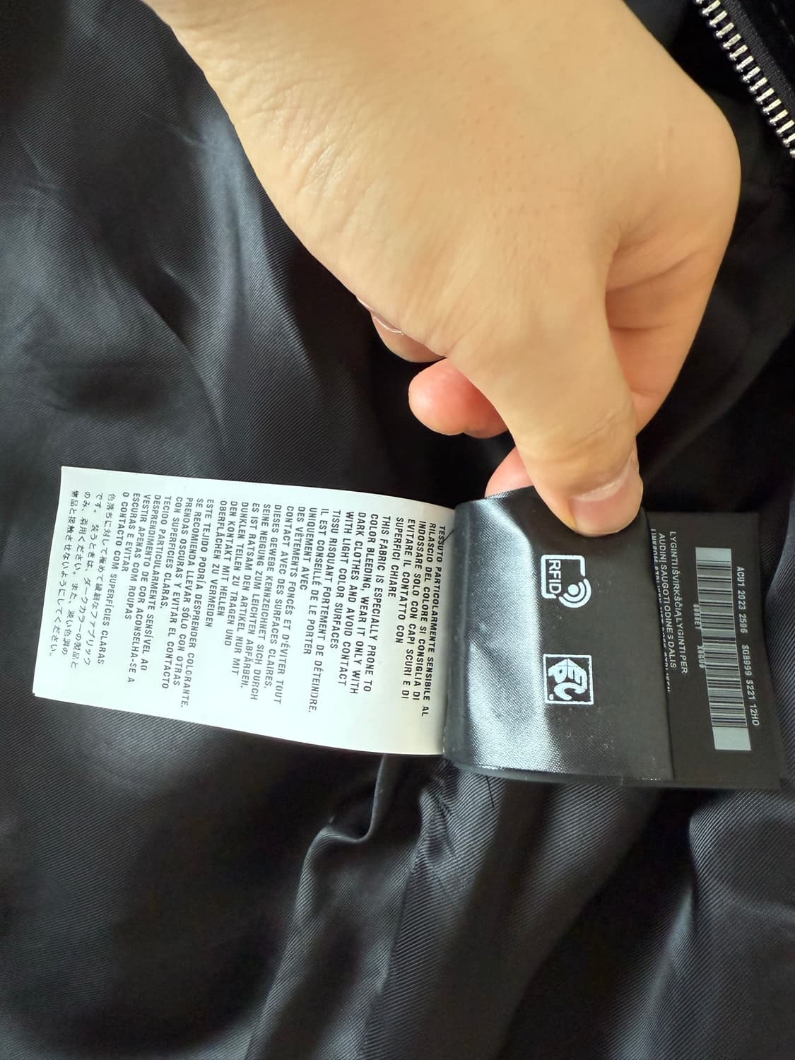 [L]프라다벨벳블루종블랙 상품이미지5