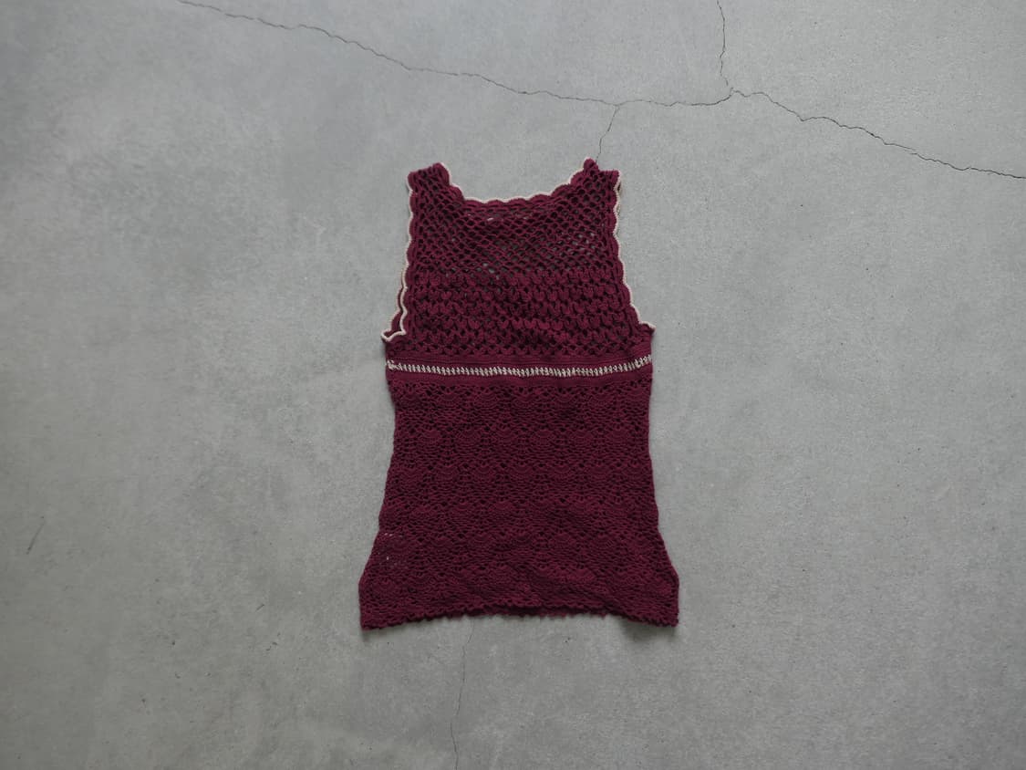 버건디 크로셰 슬리브리스  상품이미지2