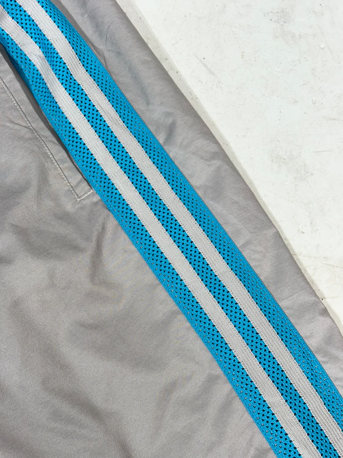 아디다스 부츠컷 그레이 블루 삼선 와이드 트레이닝 바지 트랙 팬츠 S 상품이미지6