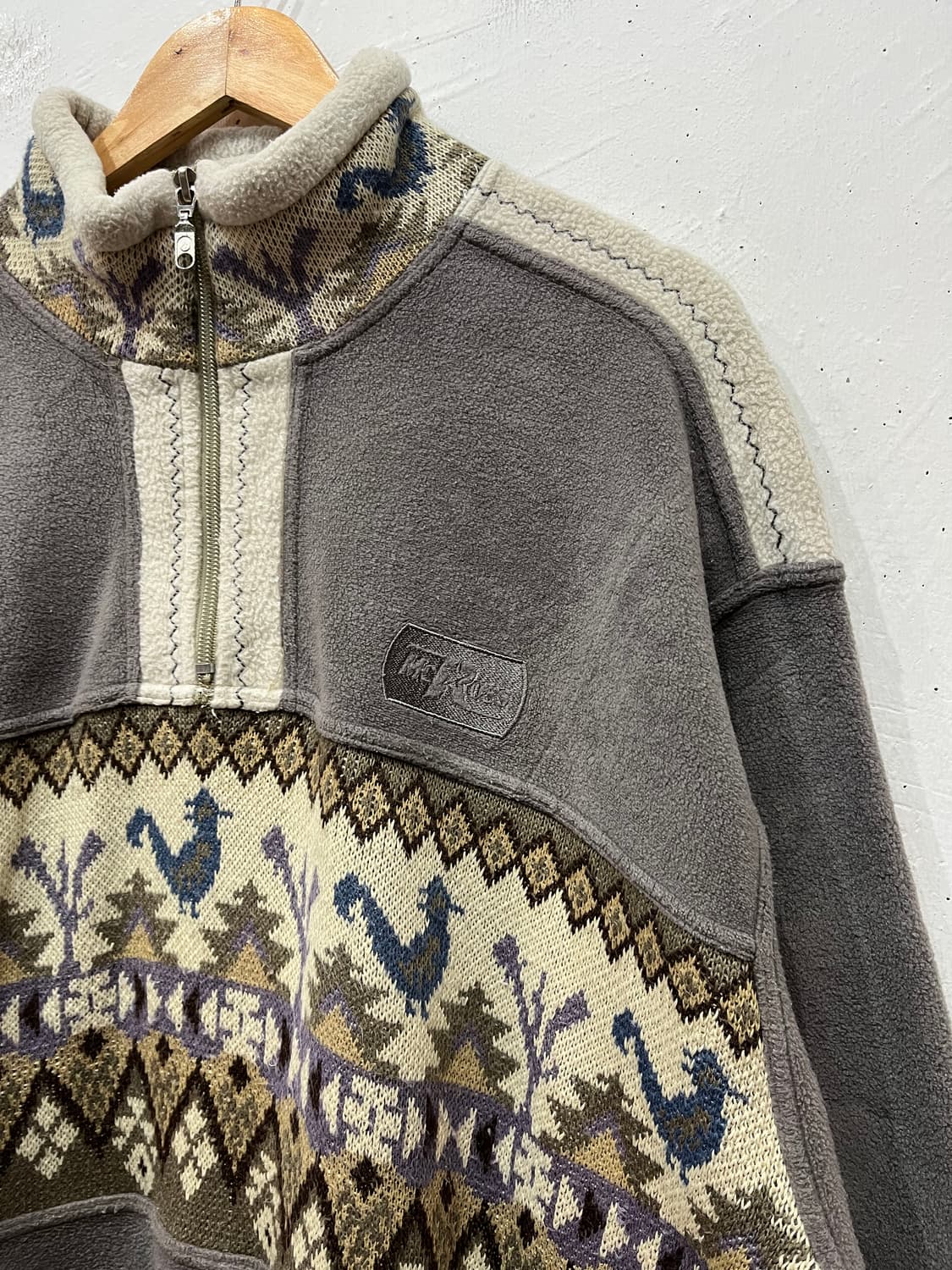 Mc Ross 에스닉 빈티지 반집업 풀오버 후리스 상품이미지2