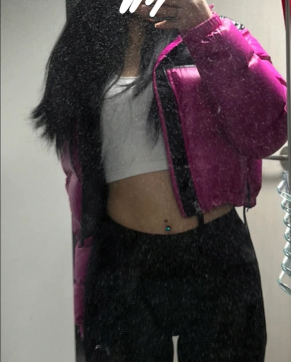 노스페이스 눕시 크롭 푸시아핑크 s 상품이미지3