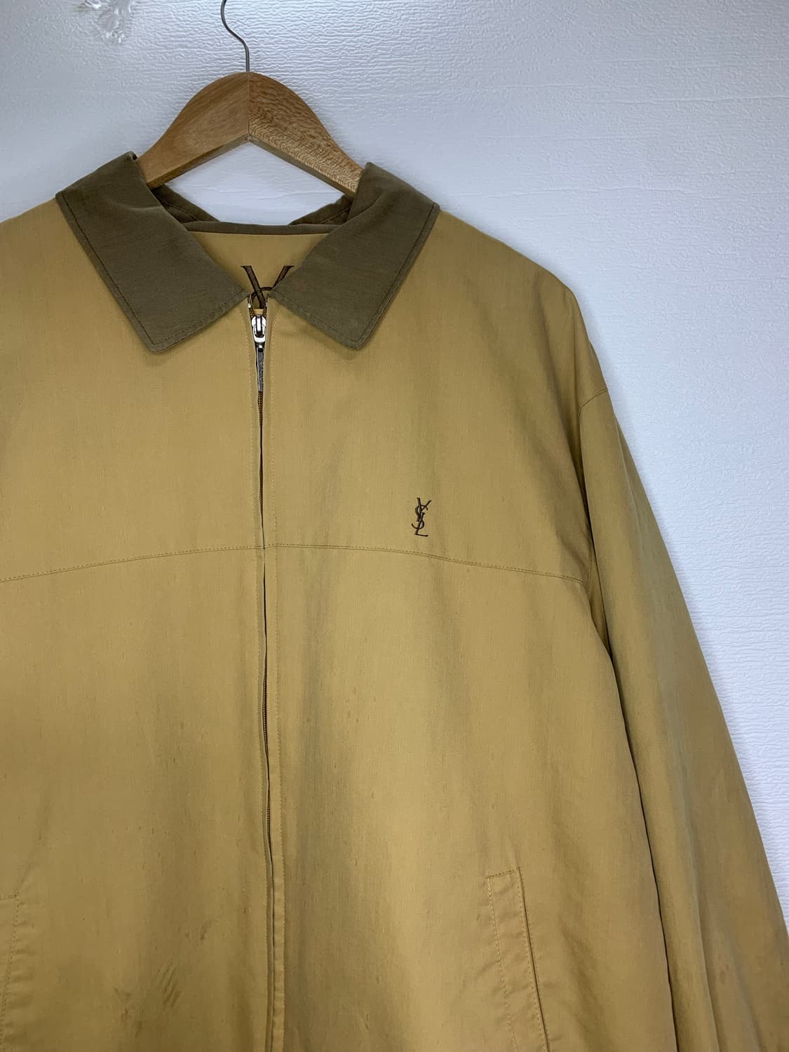 입생로랑 YSL 브라운넥 카멜 블루종 자켓 L 상품이미지2