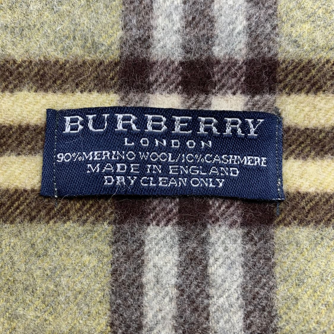버버리 메리노울/캐시미어 혼방 그린 노바체크 스카프 상품이미지3