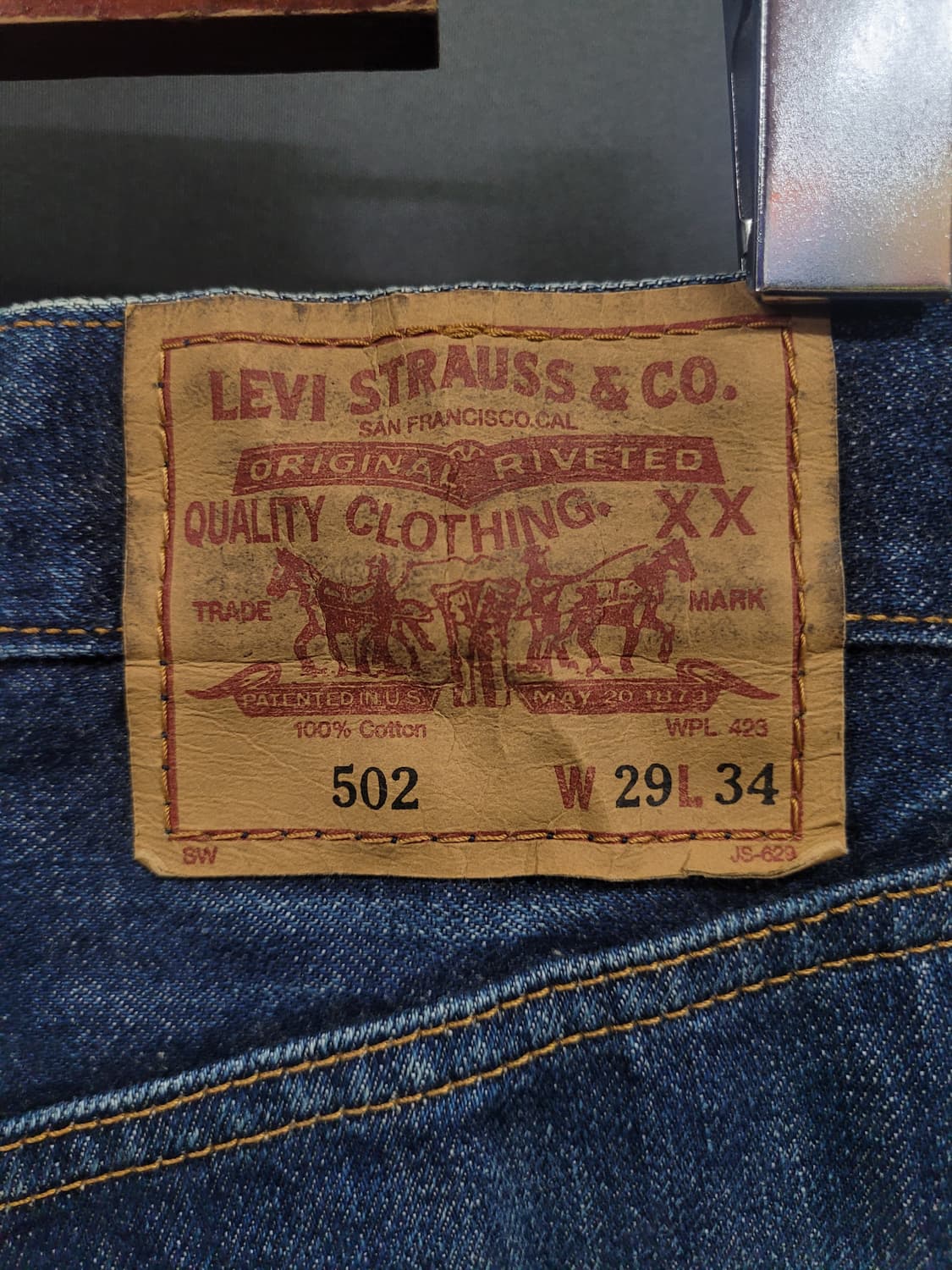 리바이스 502-XX 빅E 빈티지 셀비지 데님팬츠 사이즈 29 상품이미지6