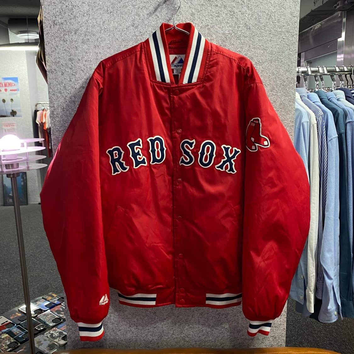 마제스틱 보스턴 레드삭스 빅로고 레드 바시티 자켓 B2997 상품이미지2
