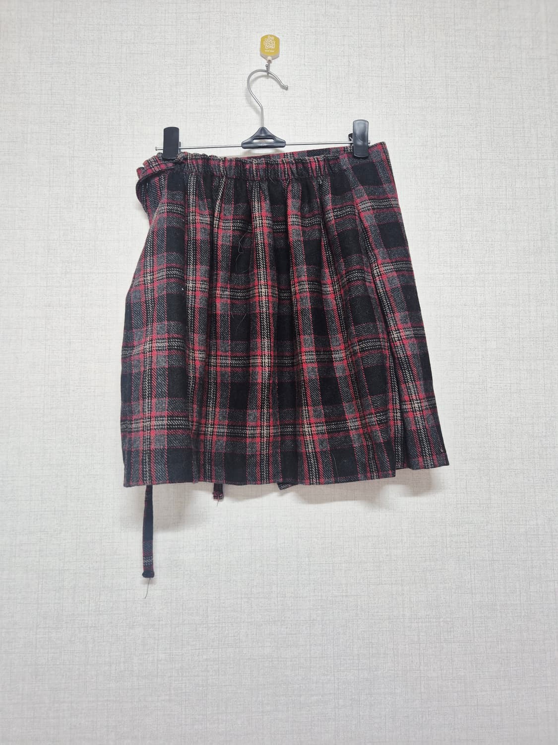 체크 랩 스커트 미니 스커트 상품이미지2