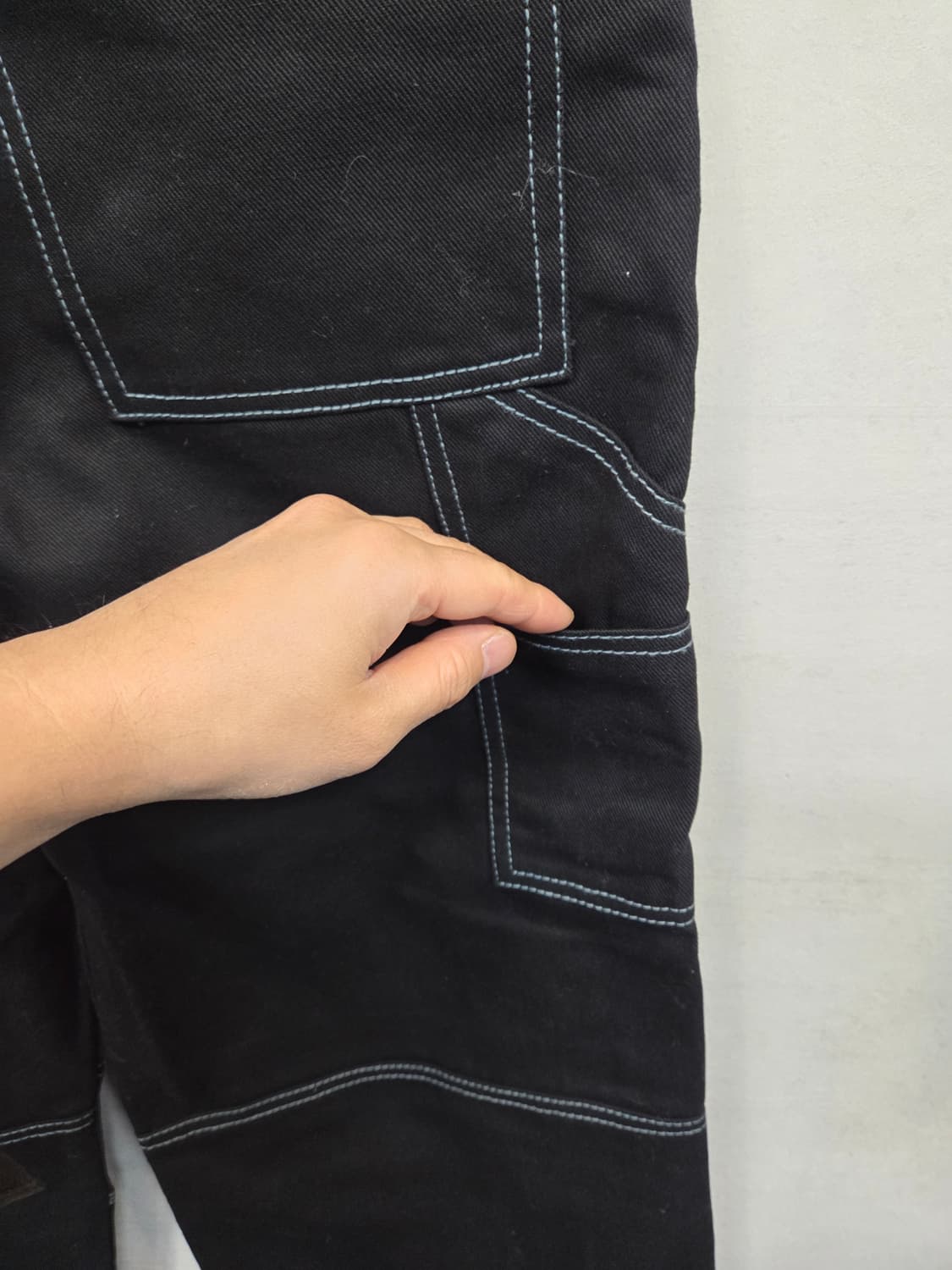 메종미네드 스티치 카펜터 와이드 데님팬츠 48 대략 28 상품이미지4