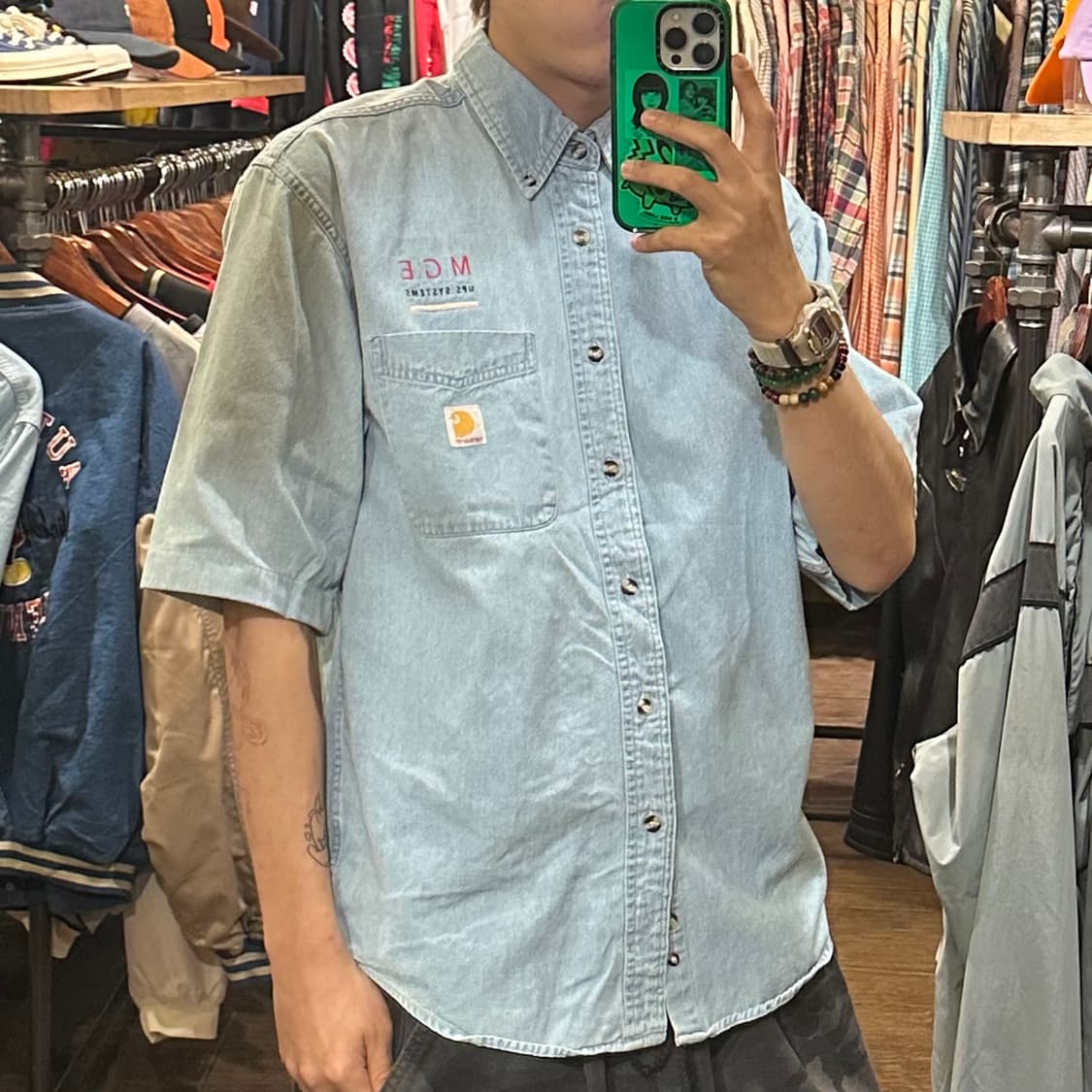 [HI] 칼하트 반팔 데님셔츠 상품이미지4