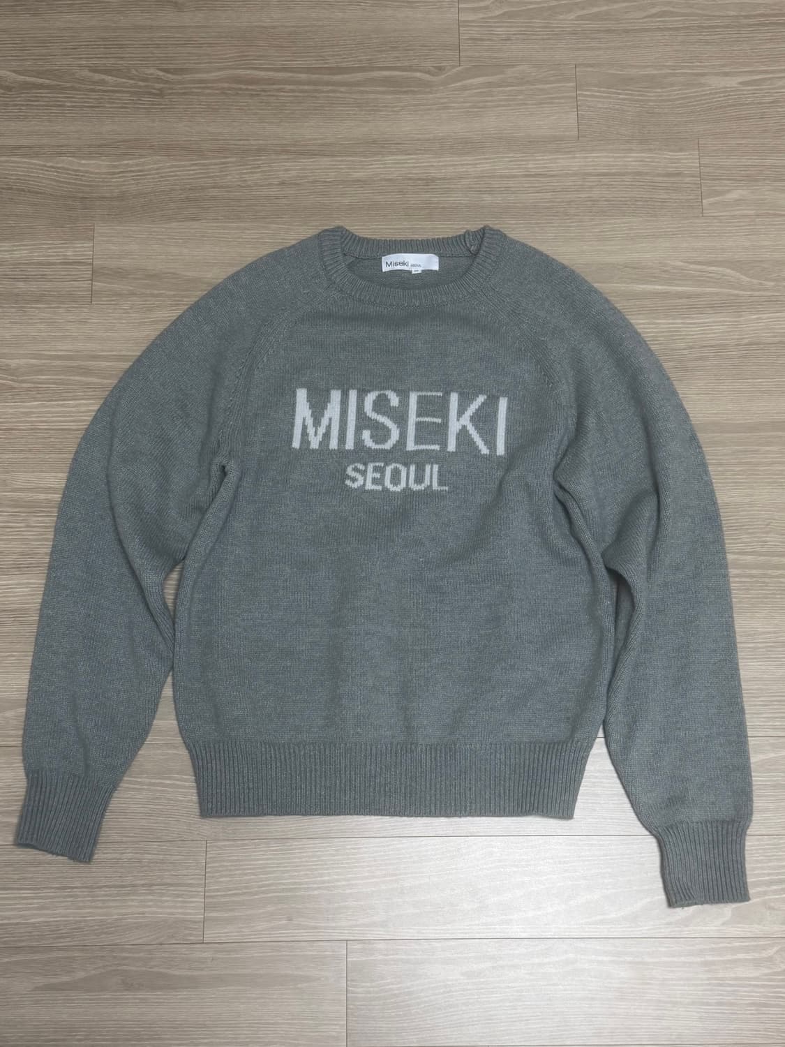 미세키서울 로고니트 그레이 상품이미지1