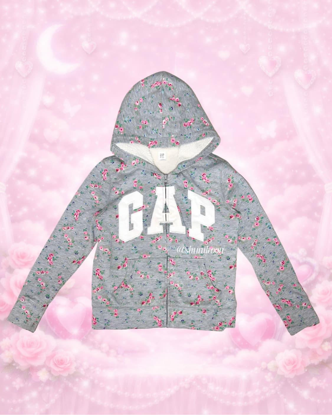 갭 플라워 화이트펄 봄 후드집업 모리걸 상품이미지1