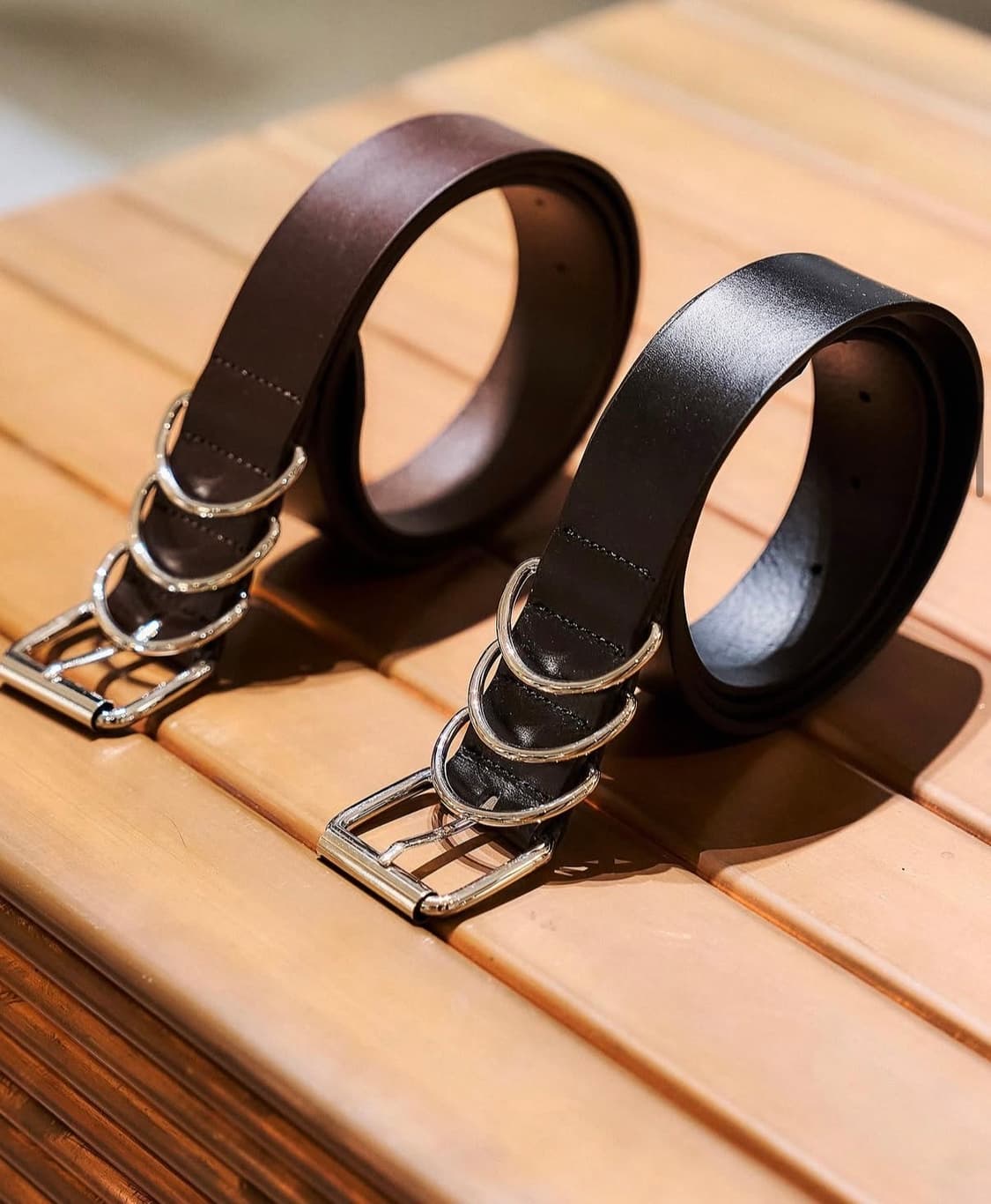 [LCDC] SQUARE BUCKLE LEATHER BELT(BROWN) 상품이미지2