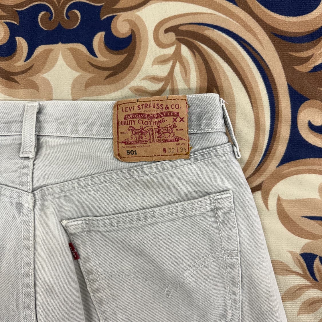 (30)리바이스 Levis 501 그레이 데님팬츠(made in uk) 상품이미지2