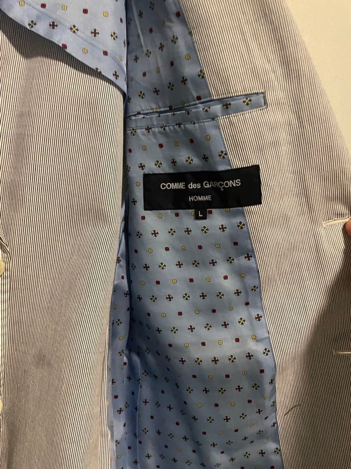 꼼데가르송 옴므 스트라이프 테일러드 자켓 상품이미지2