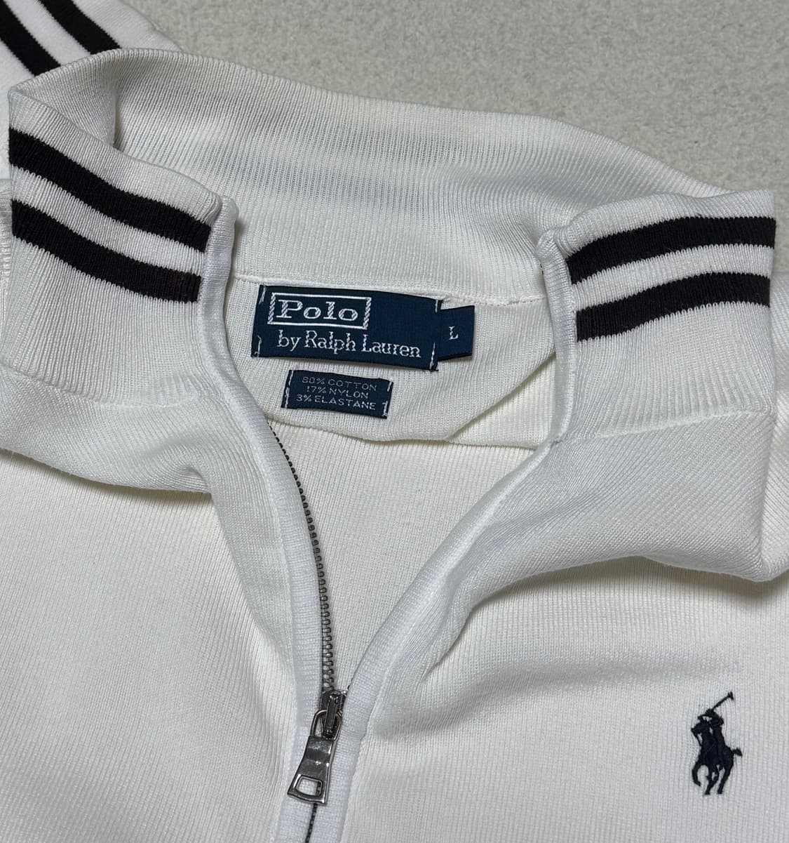 폴로 랄프로렌 화이트 투웨이 집업 상품이미지3
