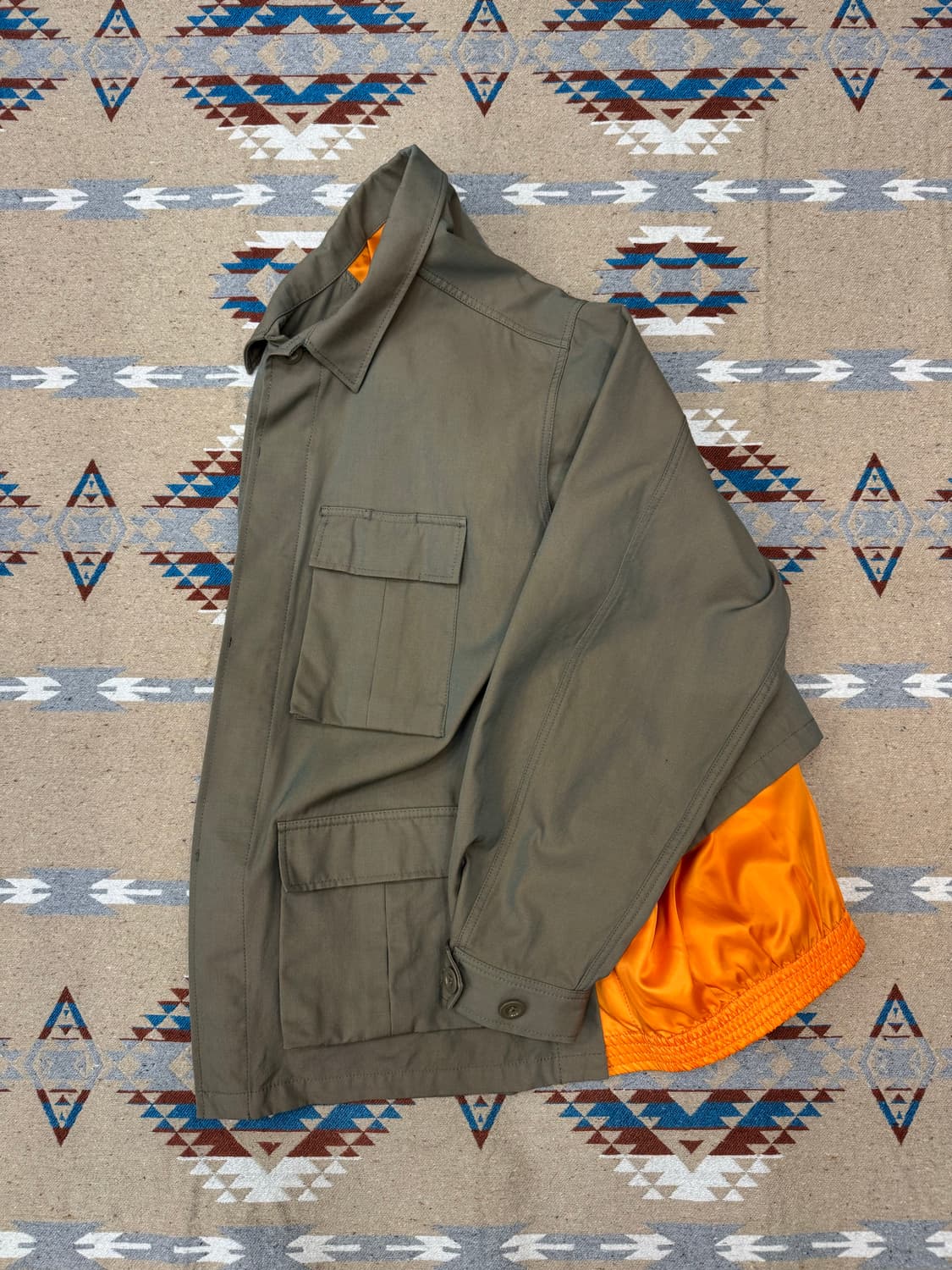 [48][L] 토가 비릴리스 샴브레이 트윌 블루종 자켓 상품이미지6