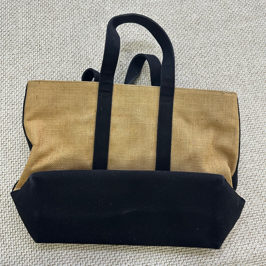 실측확인 클래식 캔버스 라탄 토트백 0420D 상품이미지2