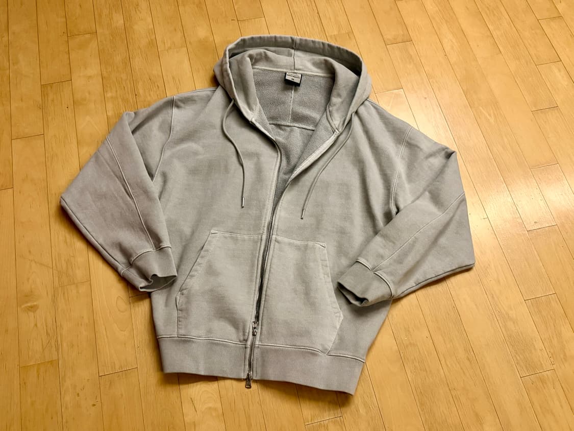 [소버먼트] 980g 피그먼트 후드집업(문그레이) 상품이미지1