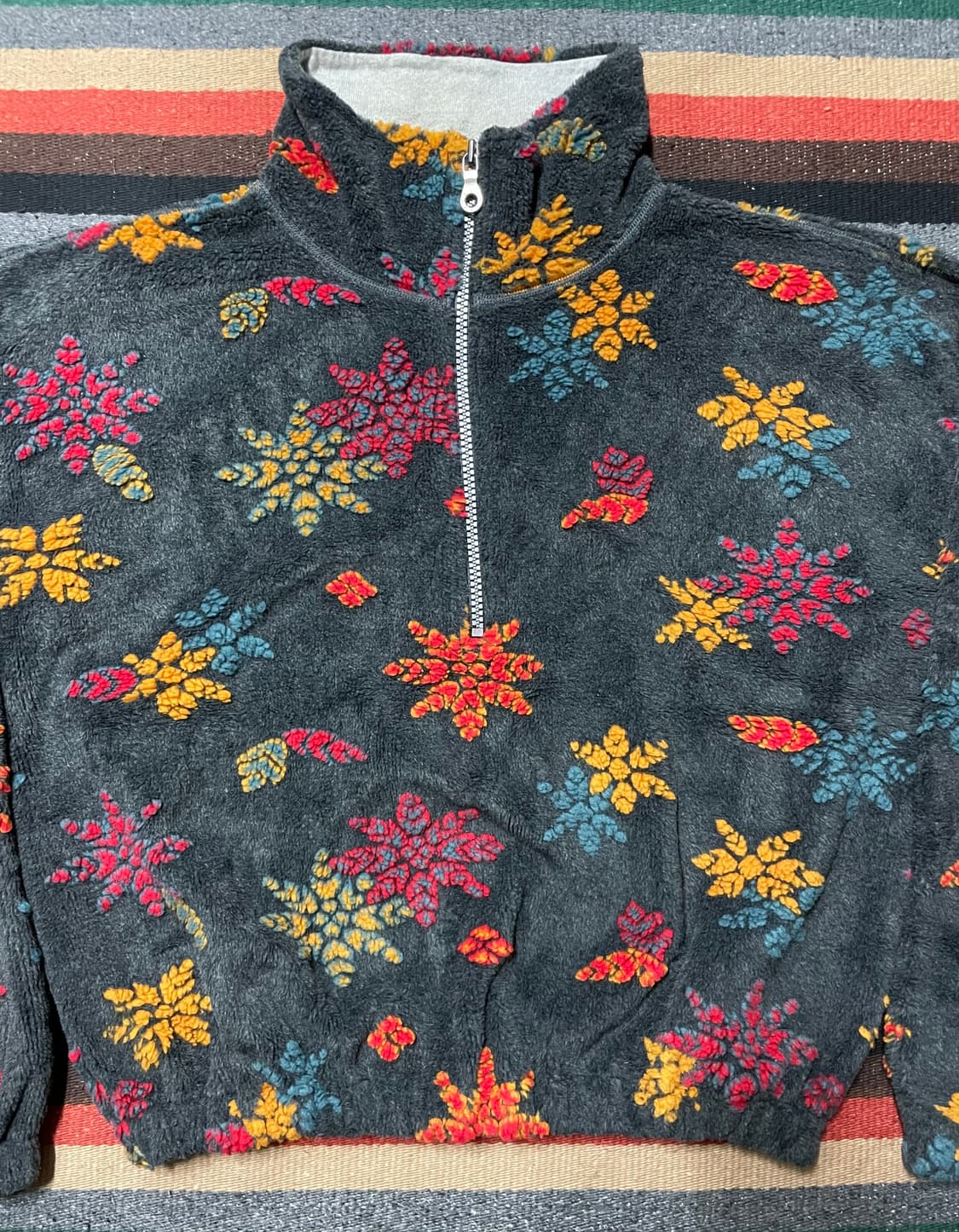 Asics 빈티지 후리스 하프집업- M~L 상품이미지2