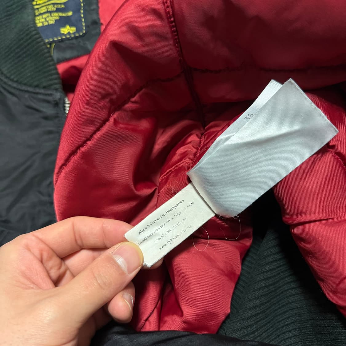 알파인더스트리 블랙 MA-1 항공점퍼 상품이미지6