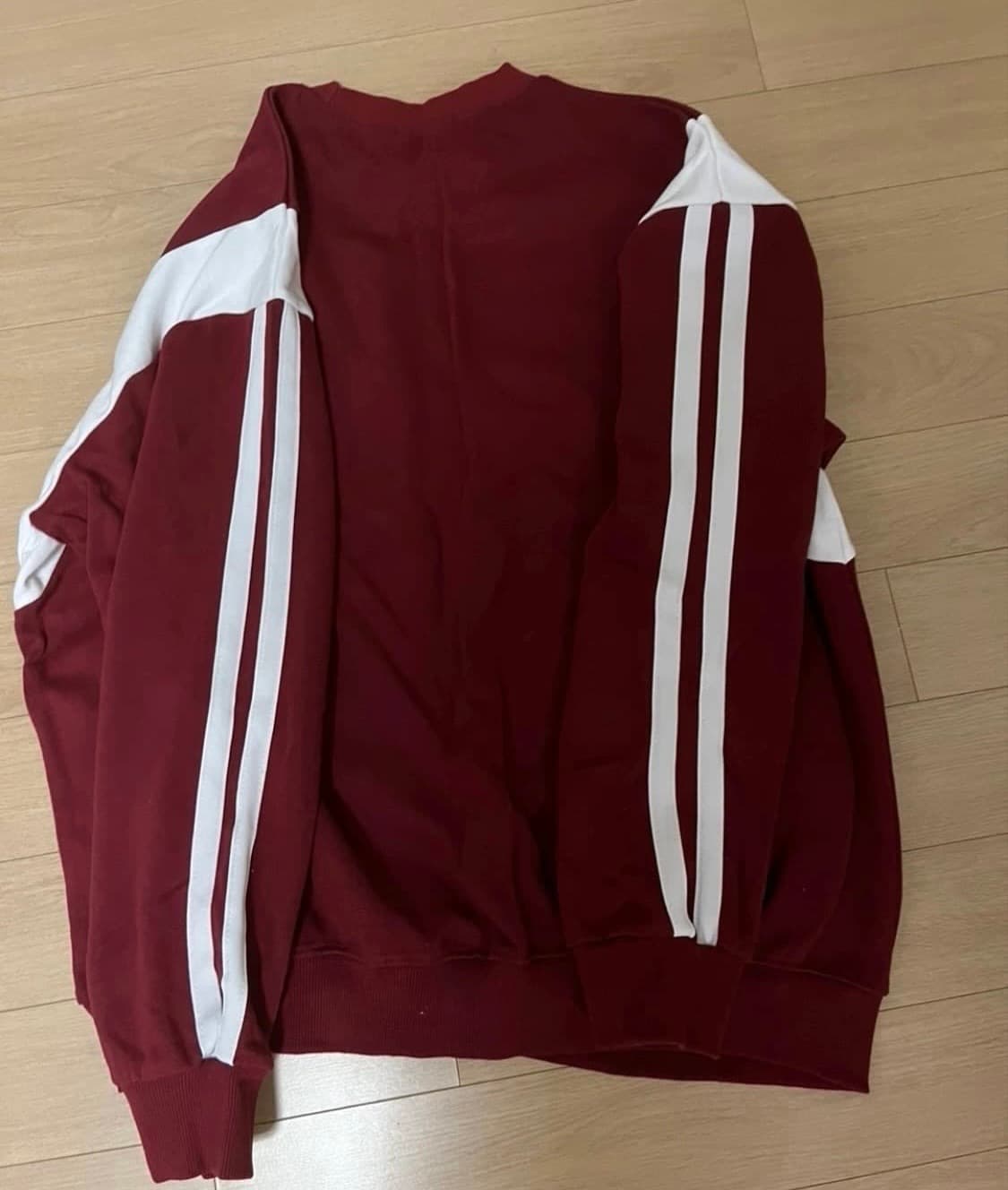 버건디 블록코어 맨투맨 M 상품이미지3