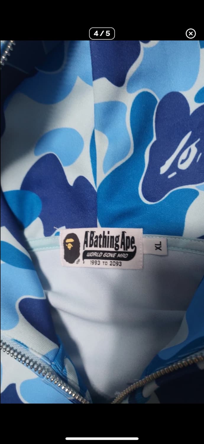 베이프 25시즌 Xl 샤크 풀집업 판매합니다 상품이미지4