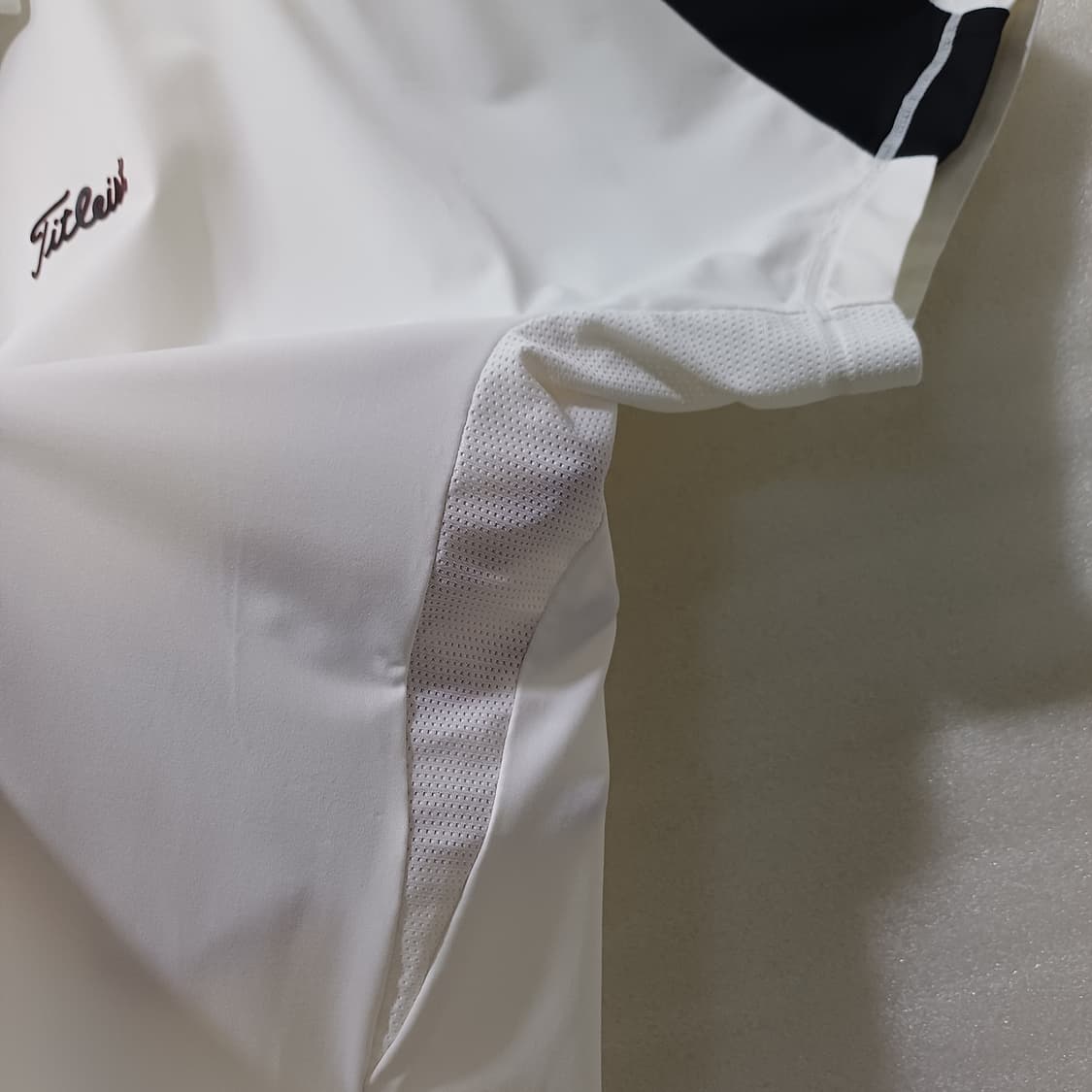 타이틀리스트 골프 카라 반집업 반팔 티 남성 L 스판 흰색 사랑봉봉 상품이미지3