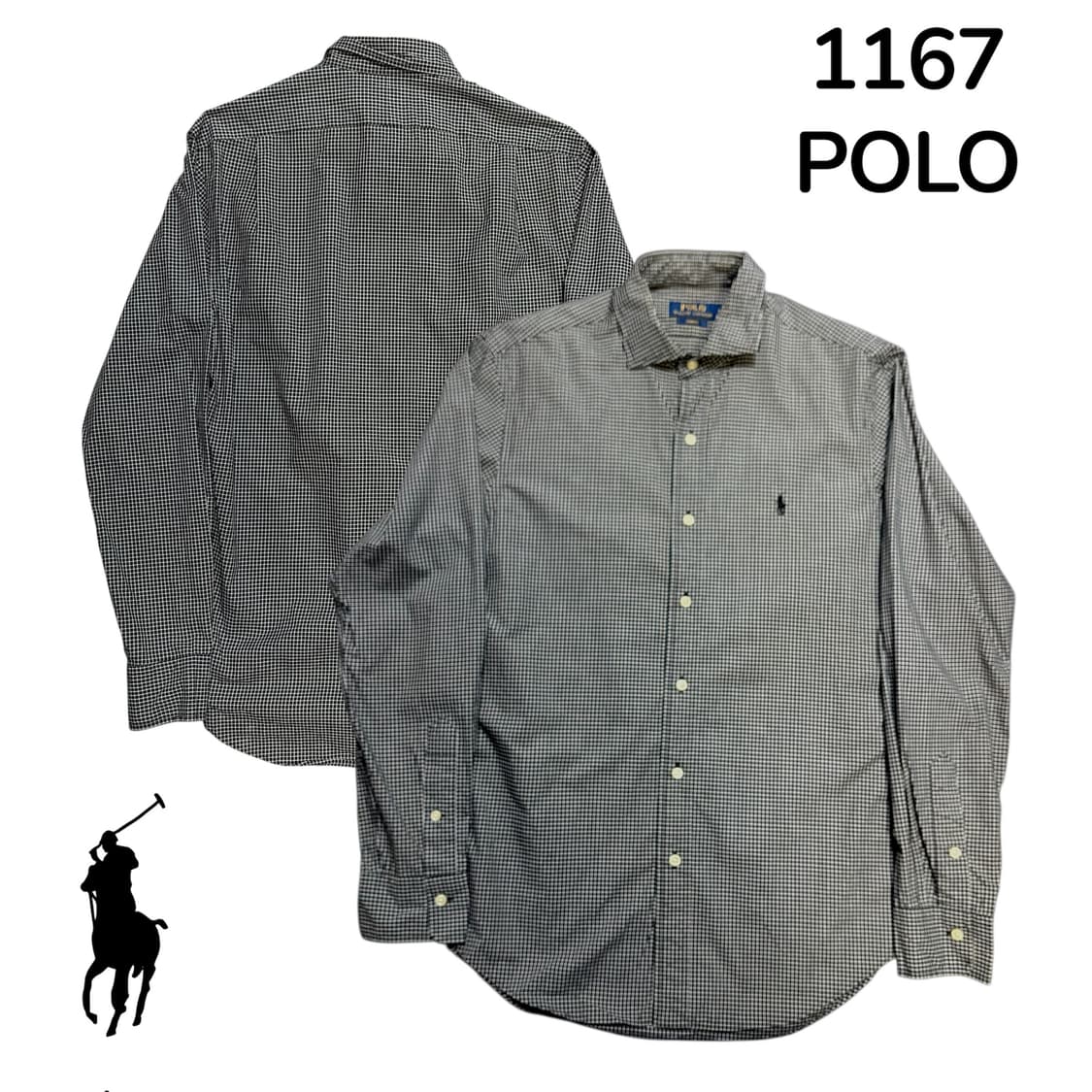 폴로 슬림핏 체크 셔츠 M 상품이미지1