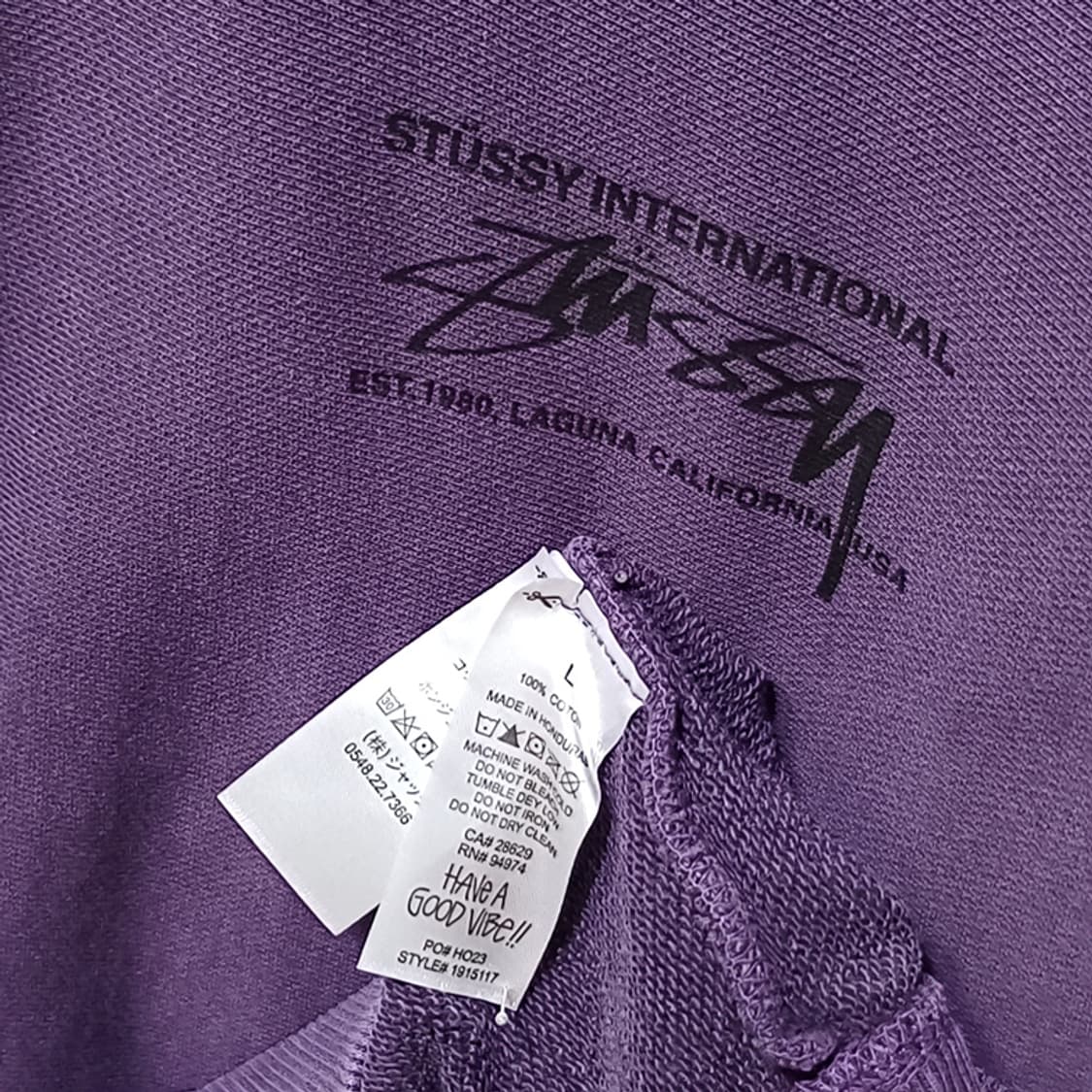 스투시 피그먼트 봄 가을 남성 맨투맨 라운드 티 XL 2XL 사랑봉봉 상품이미지6