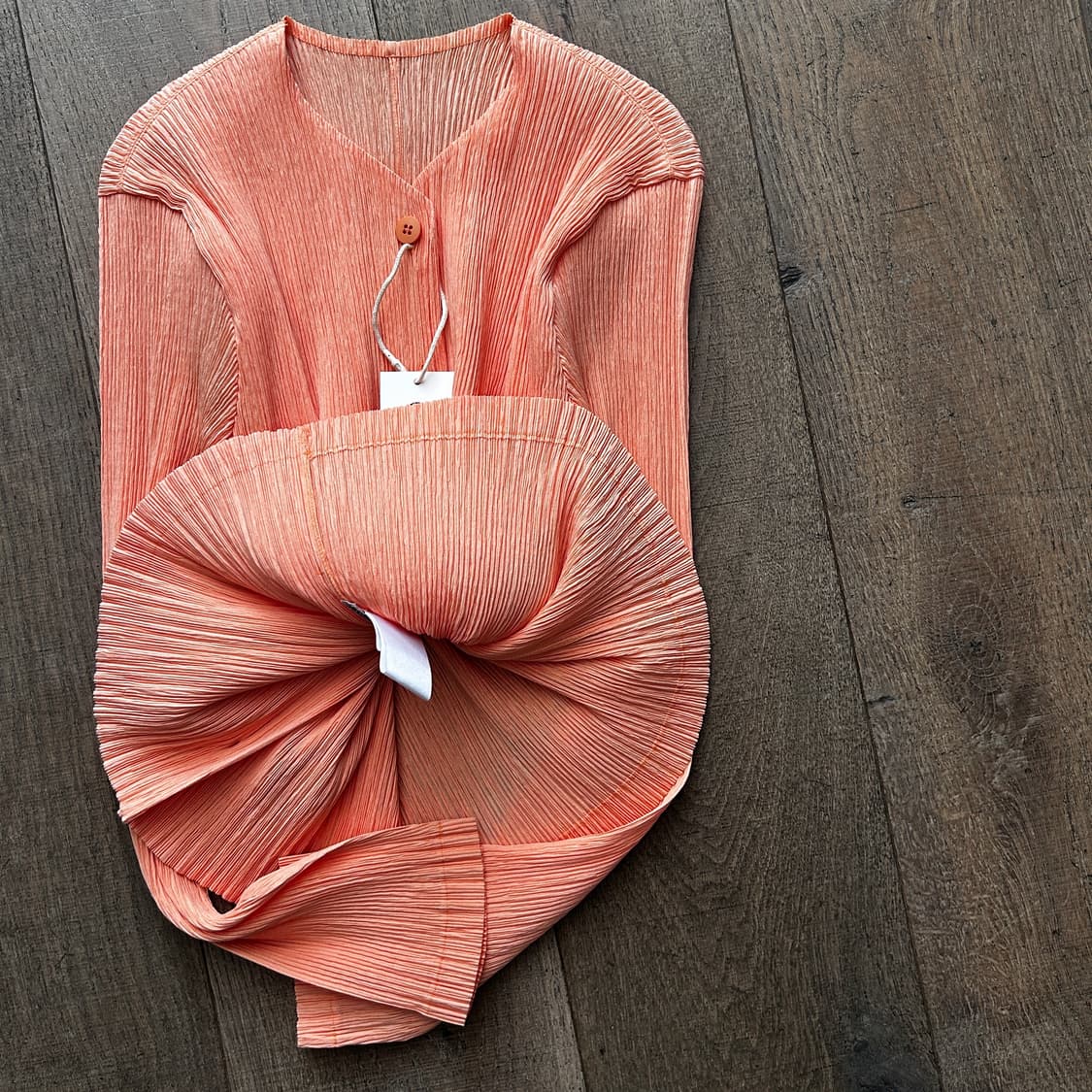 Apricot Pleats Blouse Cardigan 상품이미지5