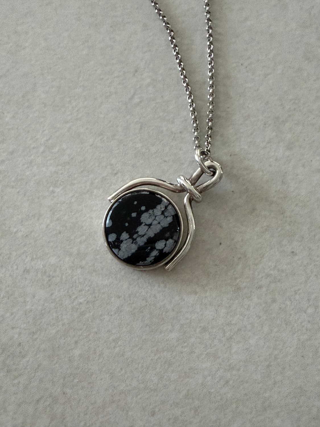 눌주얼리 원석 실버 목걸이 상품이미지1