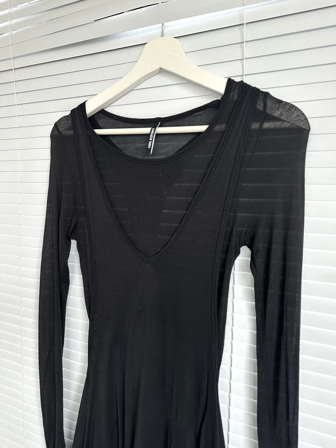 닐바렛 레이어드 세컨스킨 블랙 롱슬리브 상품이미지2