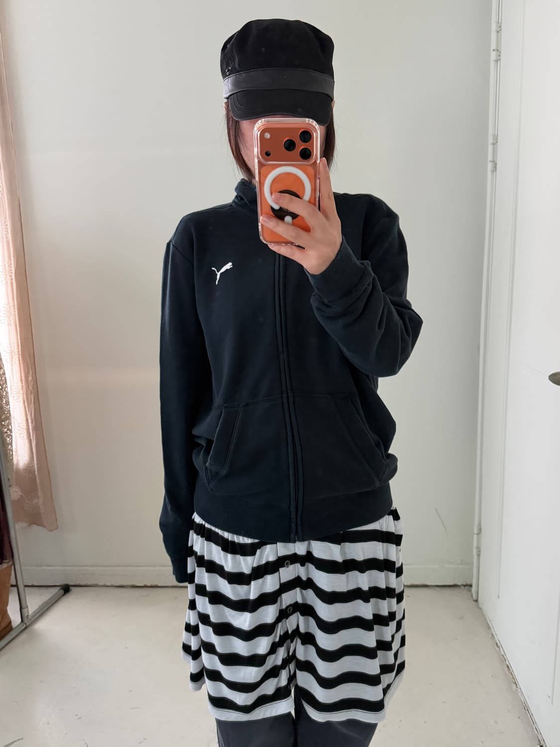 일본빈티지 푸마 블랙 코튼져지 상품이미지2