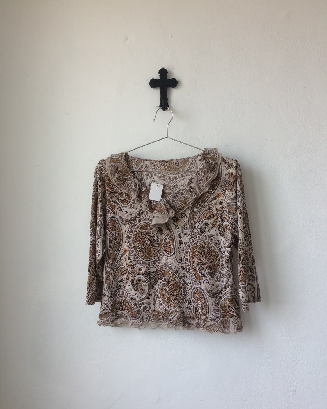 Oriental mood frill mesh top 상품이미지2