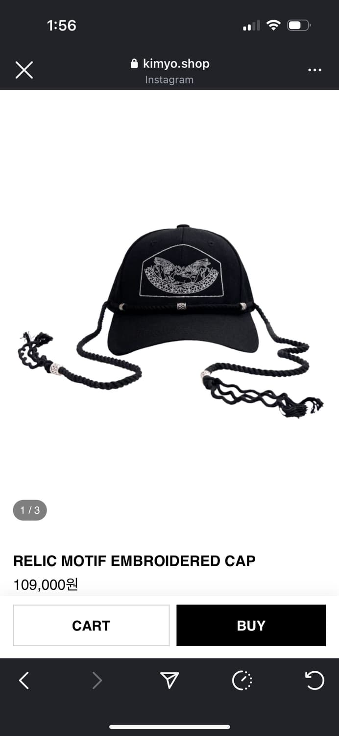 Kimyo 키묘 렐릭 모티프 볼캡 모자 상품이미지1